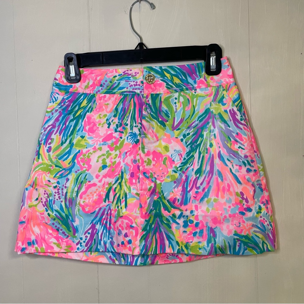 Lilly Pulitzer colorful skirt skort with pockets
